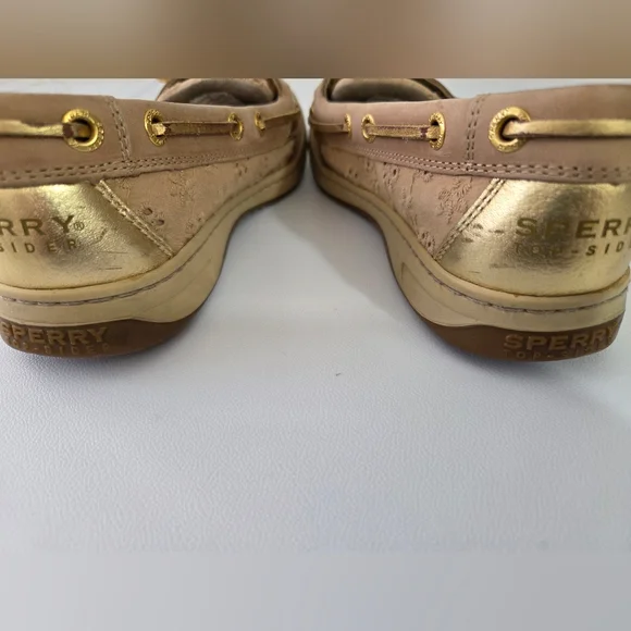 Sperry Gold Metallic Boat Shoes - Top-Sider - Picture 10 of 11